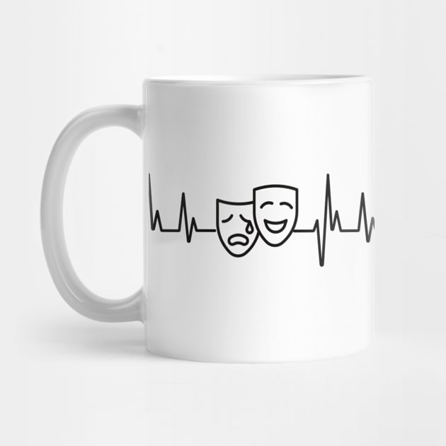 Minimalist I love acting tragedy and comedy theatre heatbeat by Fafi